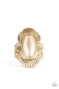 Oceanside Oracle - Gold Ring - Paparazzi