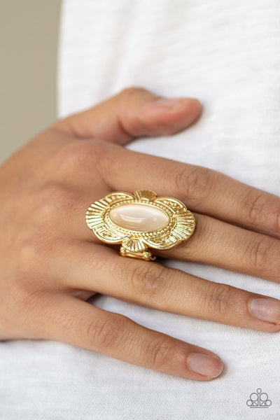 Oceanside Oracle - Gold Ring - Paparazzi