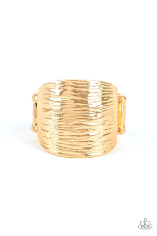 Rippling Rivers - Gold Ring - Paparazzi