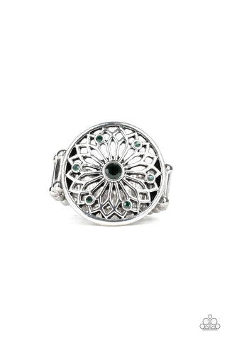 Mandala Magnificence - Green Ring - Paparazzi