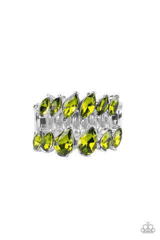 Timeless Tiers - Green Ring - Paparazzi