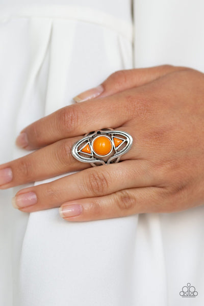 Aztec Adobe - Orange Ring - Paparazzi