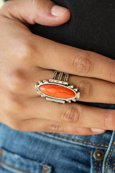 Canyon Colada - Orange Ring - Paparazzi