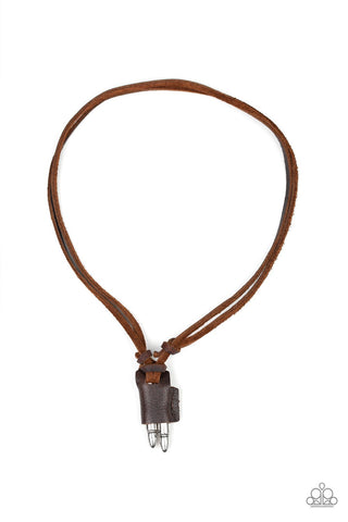 Dodge a Bullet - Urban Brown Necklace - Paparazzi
