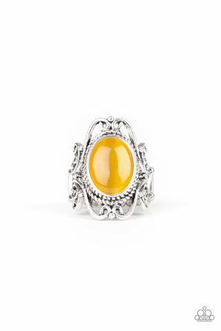 Fairytale Flair - Yellow Ring - Paparazzi