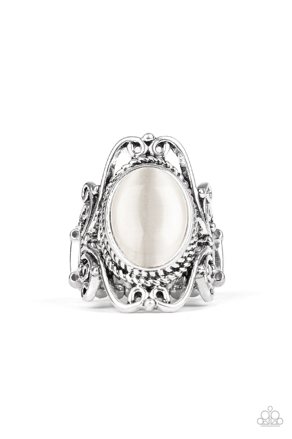 Fairytale Flair - White Ring - Paparazzi