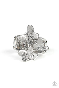 Full Of Flutter - Silver Ring - Paparazzi