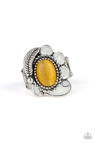 Fairytale Magic - Yellow Ring - Paparazzi