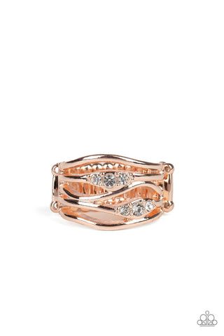 Cash Dash - Rose Gold - Ring - Paparazzi