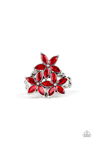Gardenia Grandeur - Red Ring - Paparazzi