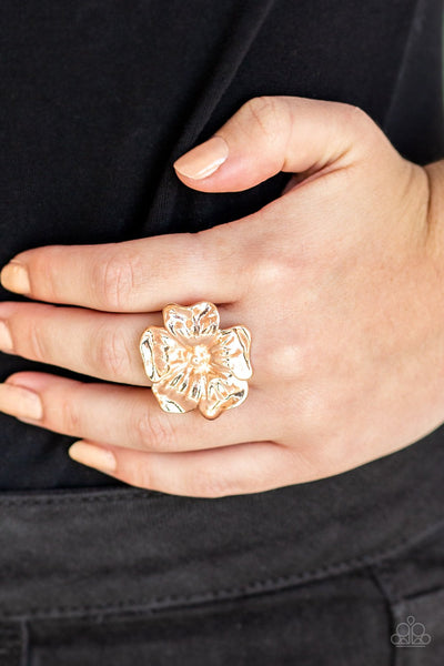 Tropical Gardens - Rose Gold Ring - Paparazzi