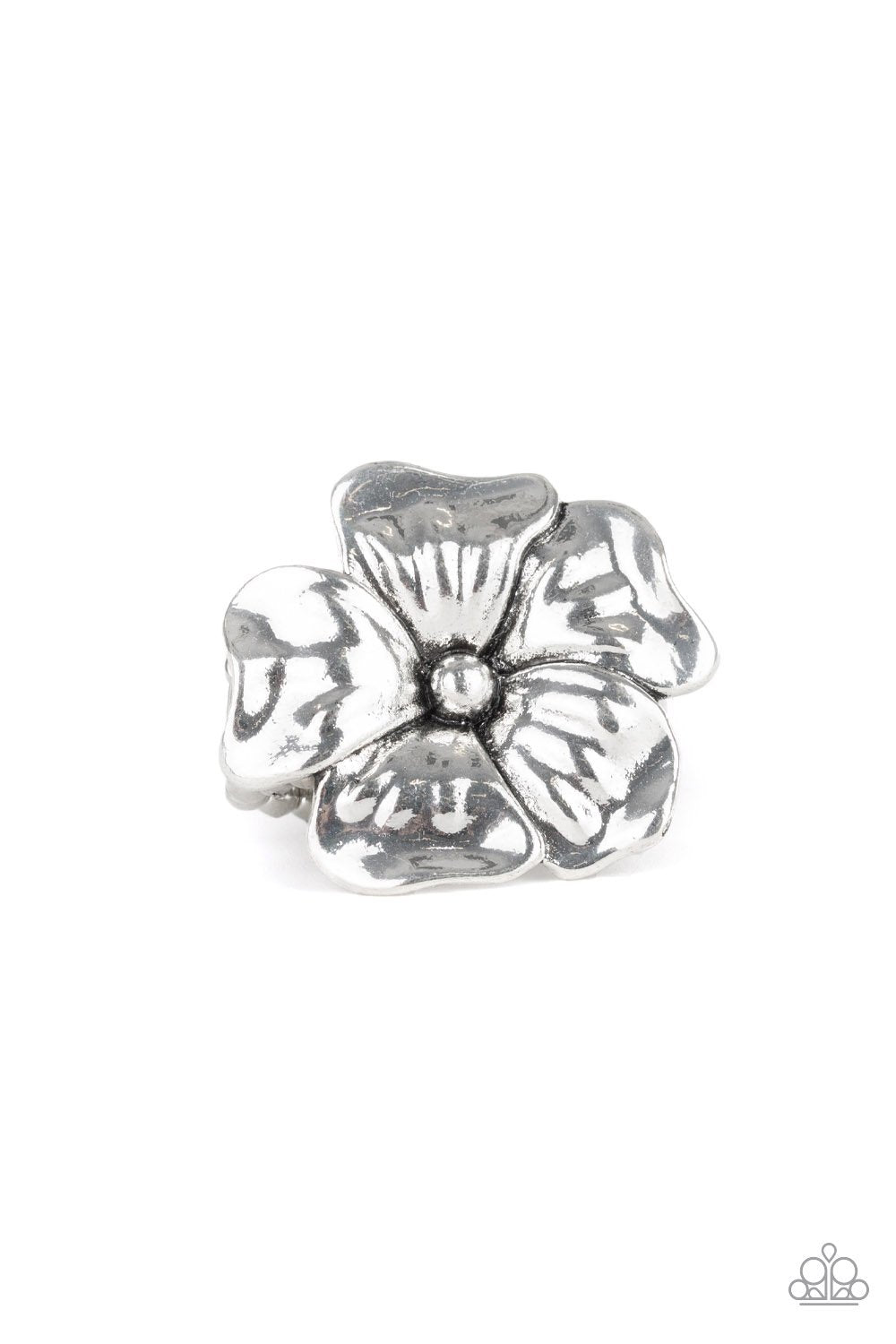 Tropical Gardens -  Silver Ring - Paparazzi
