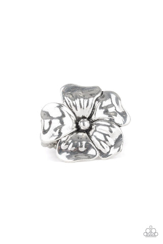 Tropical Gardens -  Silver Ring - Paparazzi