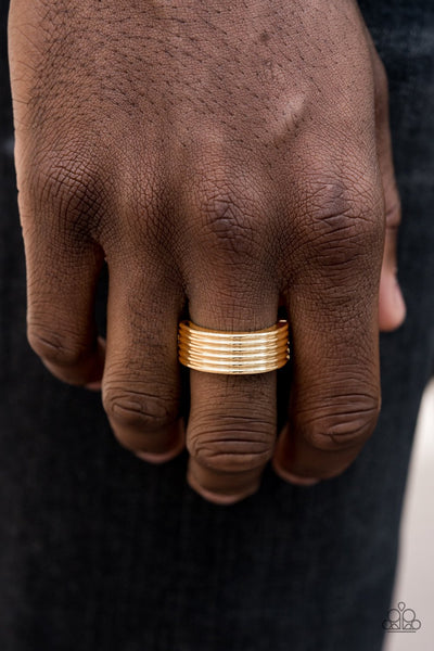 A Mans Man - Gold Ring - Paparazzi