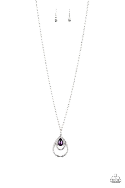 Teardrop Drama - Purple Necklace - Paparazzi