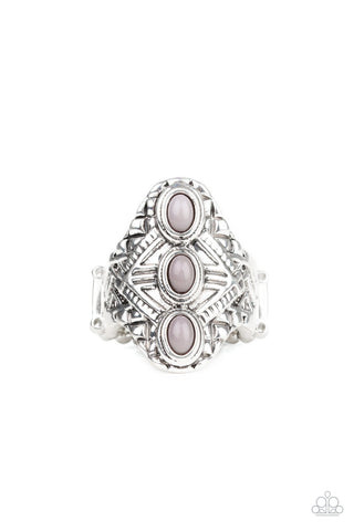 Mayan Motif - Silver Ring - Paparazzi