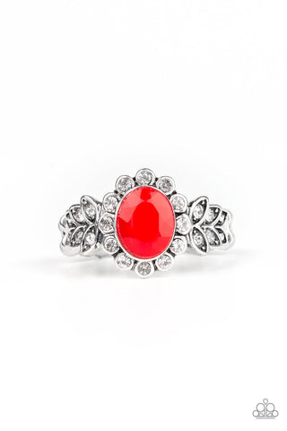 Glitter Garden - Red Ring - Paparazzi