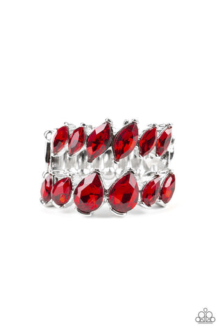 Timeless Tiers - Red Ring - Paparazzi