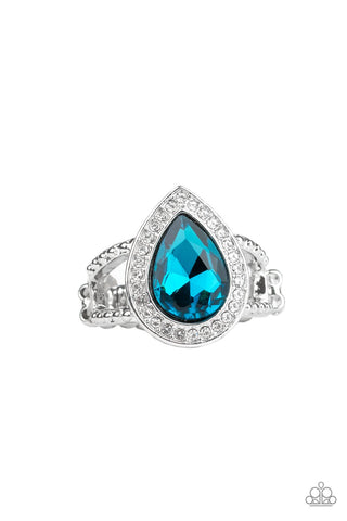 Hollywood Heirloom - Blue Ring - Paparazzi