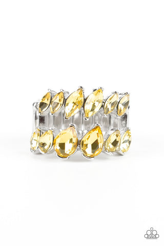 Timeless Tiers - Yellow  Ring - Paparazzi