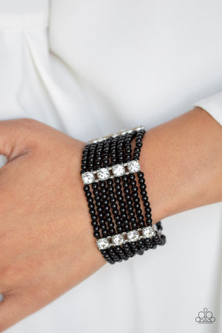 Get In Line - Black Bracelet - Paparazzi