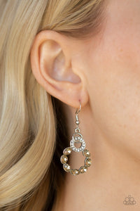 Diamond Deluxe - Brown Earring - Paparazzi