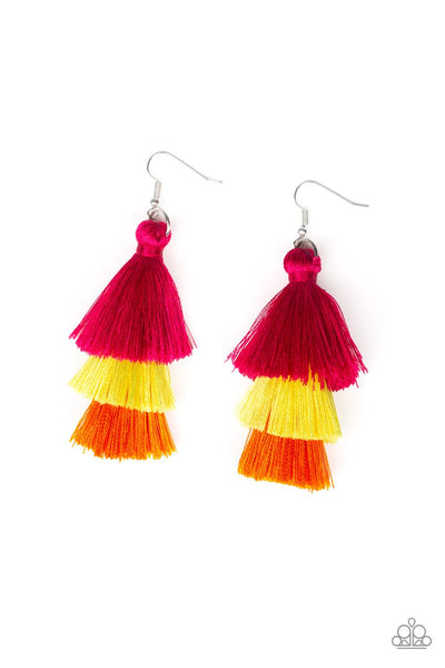 Hold On To Your Tassel! - Multi Earring - Paparzzi