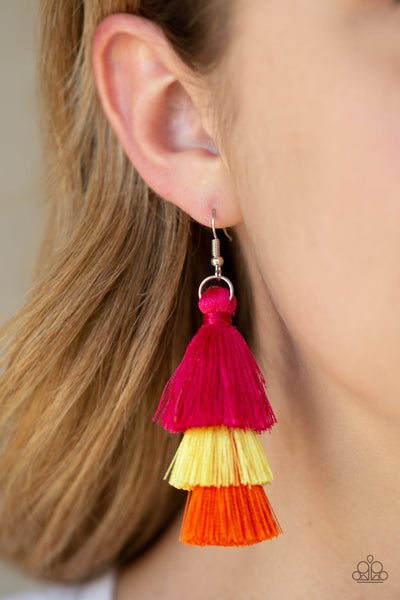 Hold On To Your Tassel! - Multi Earring - Paparzzi