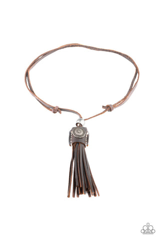 Old Town Road - Brown-urban necklace-paparazzi