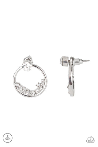Rich Blitz - White Earring - Paparazzi