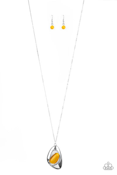 Asymmetrical Bliss - Yellow Necklace - Paparazzi