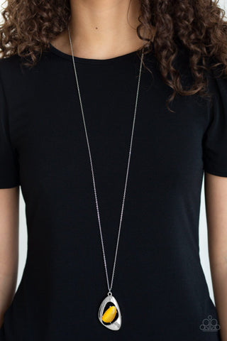 Asymmetrical Bliss - Yellow Necklace - Paparazzi