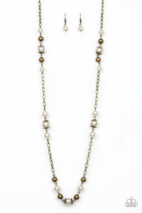 Wall Street Waltz - Brass Necklace - Paparazzi