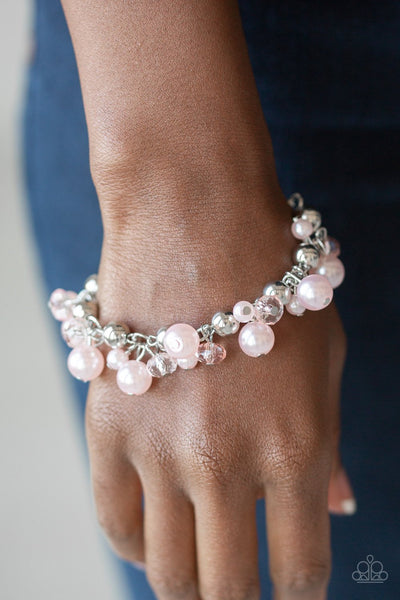Kensington Kiss - Pink beads-bracelet-paparazzi