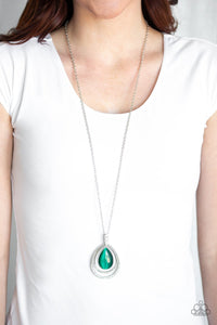 GLOW and Tell - Green Necklace - Paparazzi