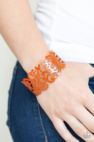 VINE and Dash - Orange Bracelet- Cuff - Paparazzi