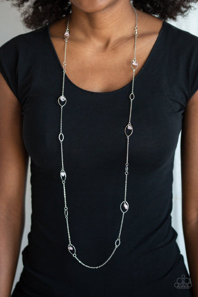 Rocky Razzle - Pink rock beards-necklace-paparazzi