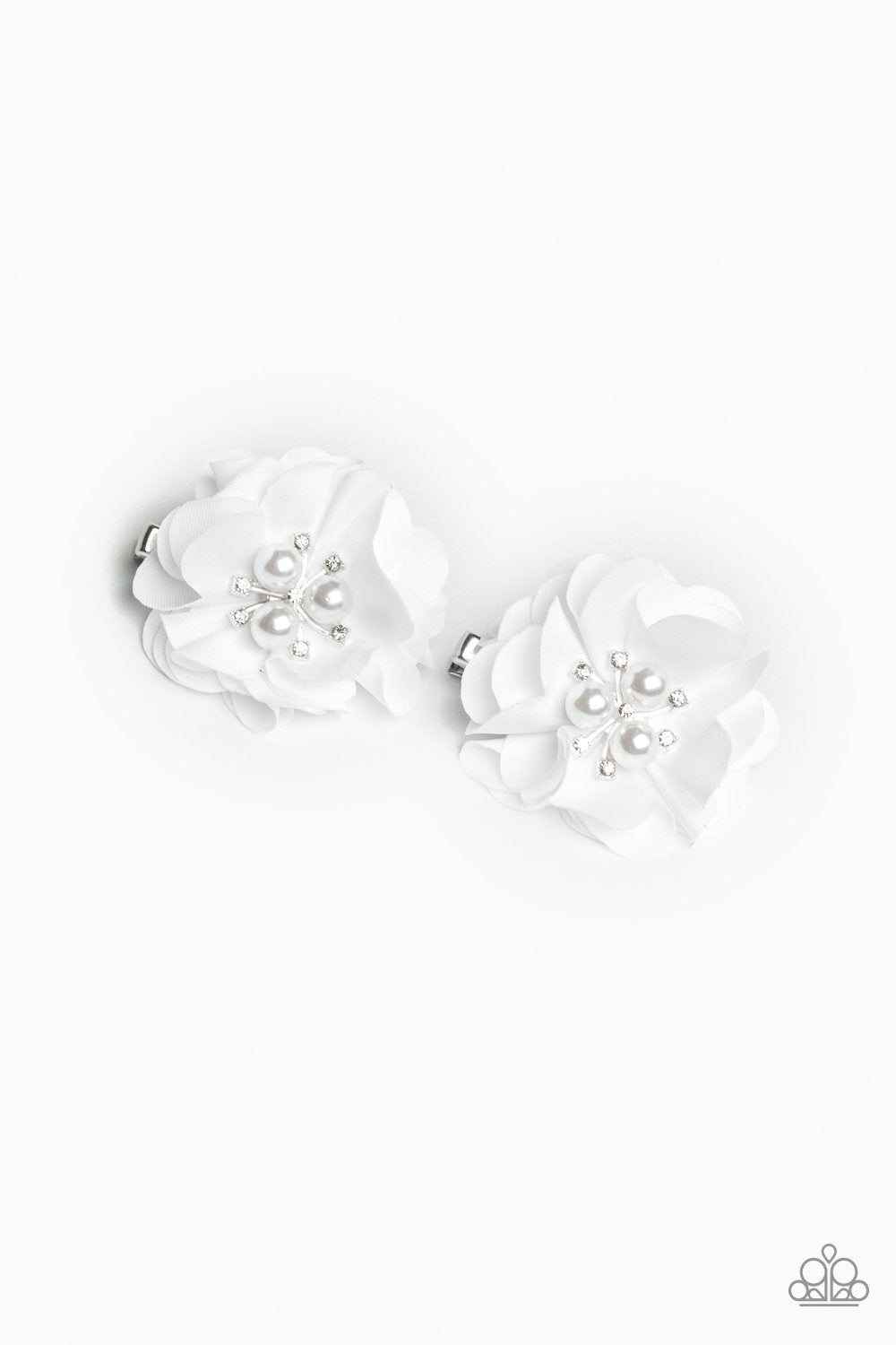 Diamond Dew - White Hair Clip - Paparazzi