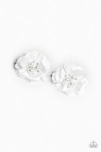 Diamond Dew - White Hair Clip - Paparazzi