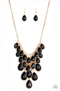 Shop Til You TEARDROP - Black Necklace - Paparazzi