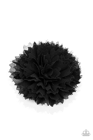 Bloom-tastic - Black Hair Clip - Paparazzi