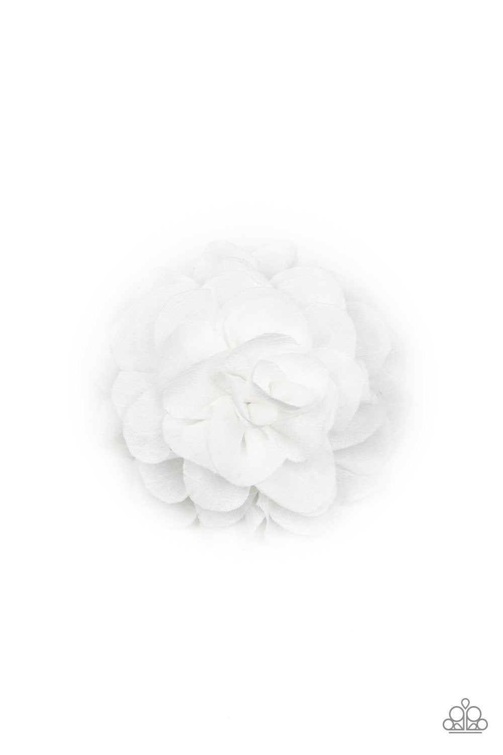 Dahlia Diva - White Hair Clip - Paparazzi