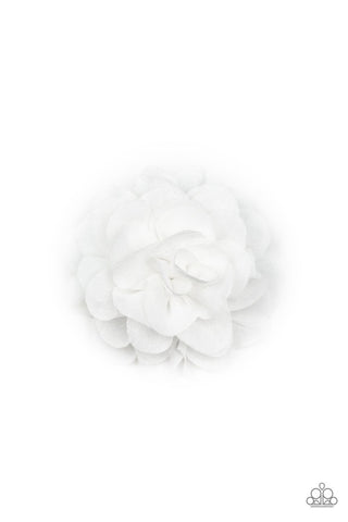 Dahlia Diva - White Hair Clip - Paparazzi
