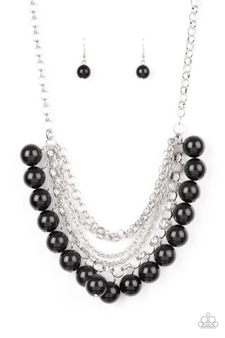 One-Way WALL STREET - Black Necklace - Paparazzi