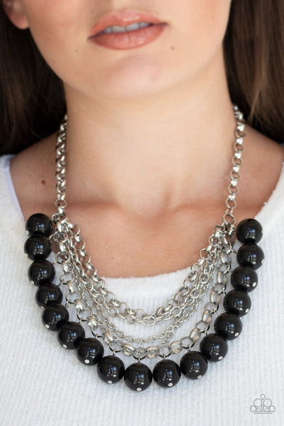 One-Way WALL STREET - Black Necklace - Paparazzi