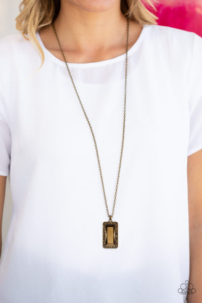 Bada BLING Bada Boom - Brass Necklace - Paparazzi