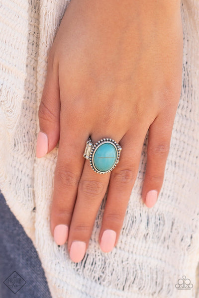 Bountiful Deserts - Blue - Ring - Paparazzi
