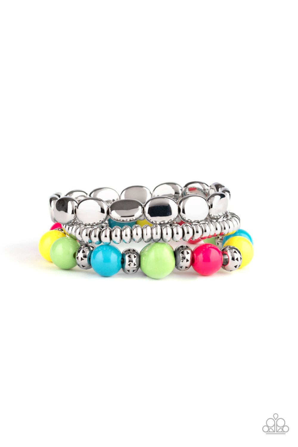 Prismatic Pop - Multi beads-bracelet-paparazzi