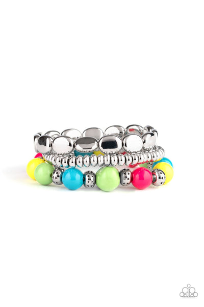 Prismatic Pop - Multi beads-bracelet-paparazzi