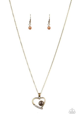 Heart Full of Love - Brass Necklace - Paparazzi